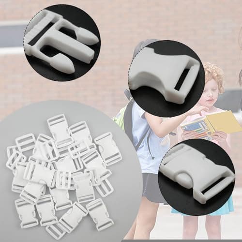 YunBey 12Pcs Buckle Clips with Tri-Glide Slides, Quick Release — view 6