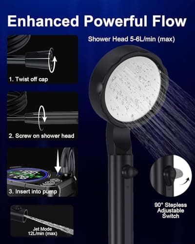 Spopal Flagship 13000mAh Portable Camping Shower with Ultra Long Runtime — view 5