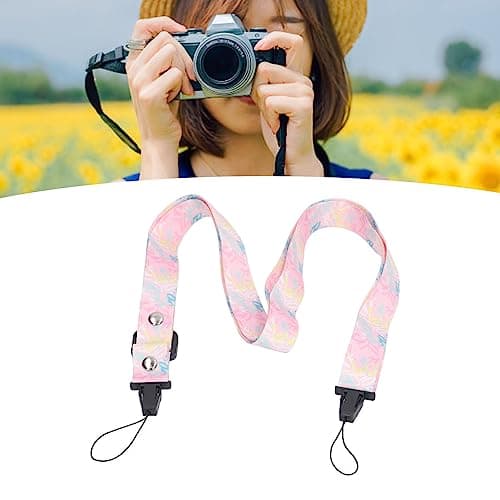 Camera Strap, 1.2m Camera Strap Belt, Printed Pattern Multifunctional Shoulder Neck Strap for POLAROID Mini 12 11 8 9 Camera (Pink Graffiti) — view 5