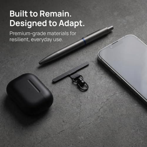 10pcs Phone Case Lanyard Patch Insert with 360 Degree Rotation Black — view 3