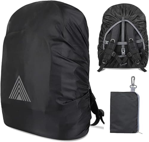Waterproof Backpack Rain Cover(15-75L),Dustproof Rain Cover for Backpack,Adjustable Rucksack Rain Cover,Backpack Rainproof Protector ,Outdoor Anti-tear Backpack Raincover for Camping,Hiking,Cycling(M)