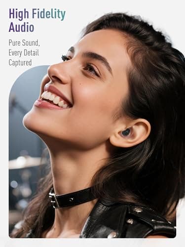 Hearprotek ear plugs for concerts, high fidelity silicone ear plugs noise reduction hearing protection noise reducing for concerts,festival,musicians, motorcycles,rave-M Size 1Pair,Black — view 6