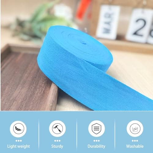 PAMIR TONG Turquoise 2''Cotton Herringbone Twill Tape 15Yds Binding Trim — view 2