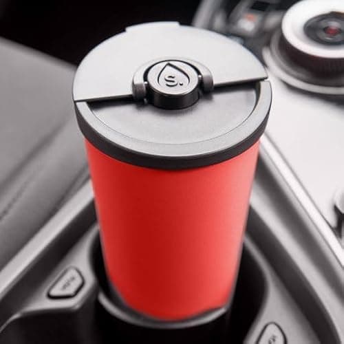 Smidge Travel Cup - 355ml, Coral, Stainless Steel, Leakproof, Insulated, Hot & Cold Drinks, BPA Free — view 4