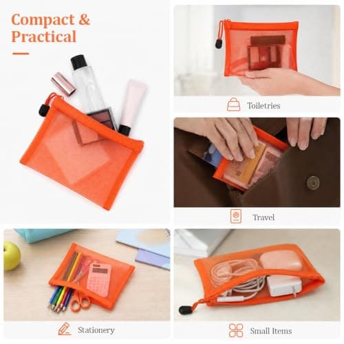 7PCS Small Cosmetic Bags Mini Pouches with Zip for Handbag Travel Storage — view 6