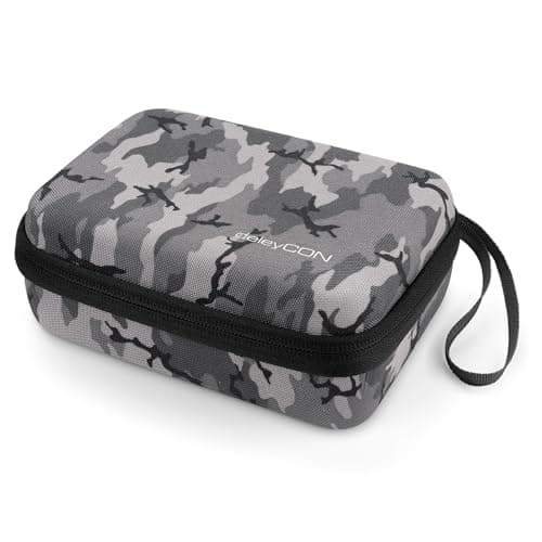 deleyCON Travel Accessories Organiser Bag Felt Small - Hard Case with Dividers - for Electronics, Charger, Power Supply, Cable, Car, Travel Accessories, Hair Clipper, Camera, Tools - Camouflage