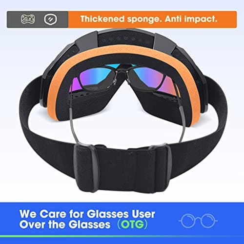 EasYoung Adult Snow Ski Goggles, Snowboard Goggles for Youth, Teens, Men & Women, Wide View Snowmobile Goggles — view 3