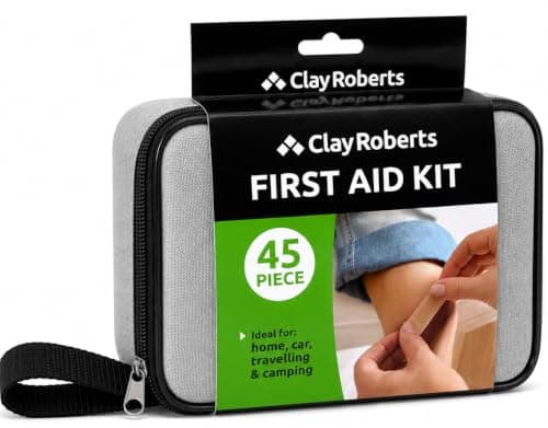 First Aid Travel Kit, Compact 45 Piece Holiday Travel Essentials, Camping, Car, University, Home, Emergency, Water Resistant Case, Lightweight, Space Saving — view 2