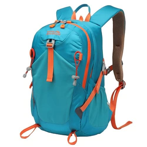 Lightweight Hiking Backpack, 30L Women/Men Waterproof Travel Rucksack Bag with Rain Cover, Outdoor Small Foldable Daypack for Student, Fit for 15.6 inch Laptop (Lake Blue, 30L)