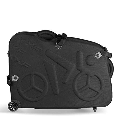LYzpf Folding Bike Bag Box Case Bicycle Travel Carrier for Flights With Wheels Car Train Trip Hard Shell Loading Transport