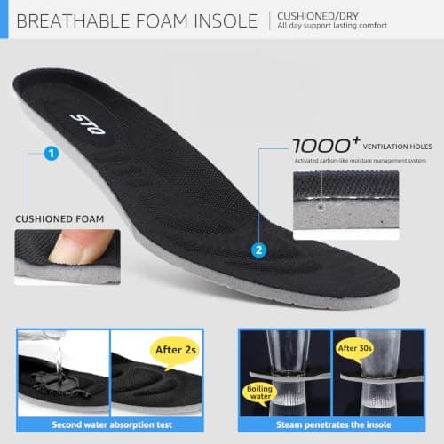 STQ Slip on Trainers Women Comfortable Walking Shoes for Travel Essentials Lighweight Ladies Work Gym Fitness Shoe with Arch Support All Black UK 4 / US 6 — view 6