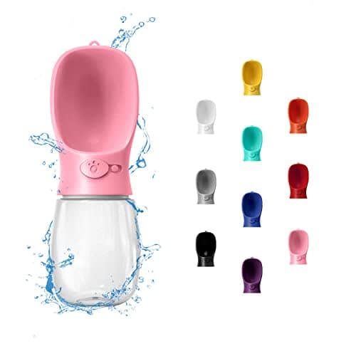 WePet Portable Dog Water Bottle, 350ml, Leak Proof Puppy Water Dispenser with Drinking Feeder for Pets Outdoor Walking, Hiking, Travel, Food Grade Plastic