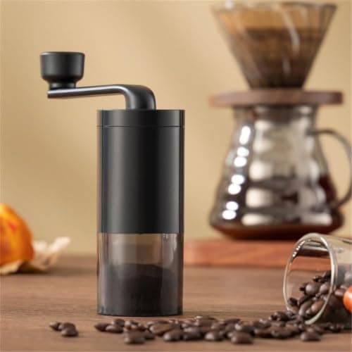 Portable Electric Coffee Bean Grinder USB Charging Fine Spice Nut Mill Adjustable Coarseness for Pour Over Moka Pot Cold Brew Travel Office Black(Black) — view 3