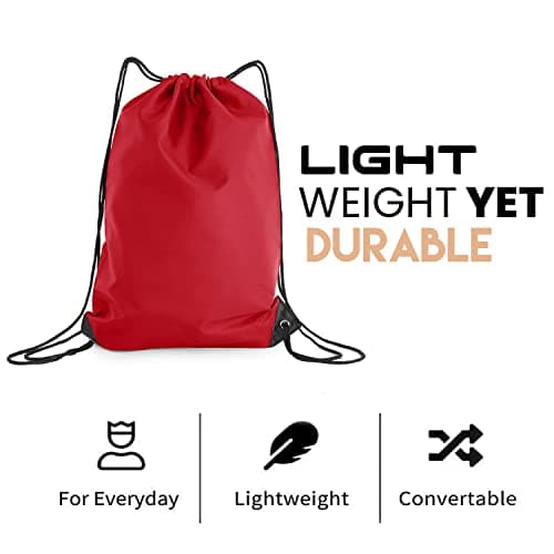 adam & eesa® Unisex Drawstring Gym Bags - Personalised Waterproof Sack with Carry Handles for Mens & Womens - Kids PE Swimming School Bag - Ideal for Beach, Holidays, Shopping, Yoga (7.5L Capacity) — view 4