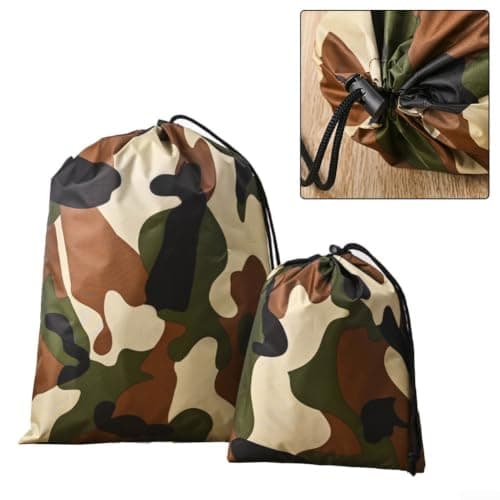 Honseadek Camo Stuff Sacks Set, 5-Pack Drawstring Storage Bags for — view 3