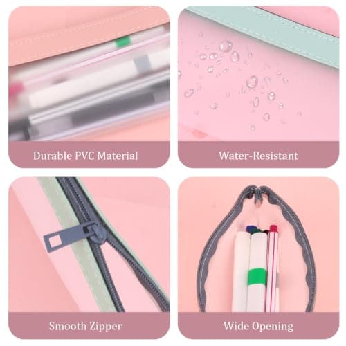 Wanciler 4Pcs Clear PVC Pencil Cases for Exams — view 3