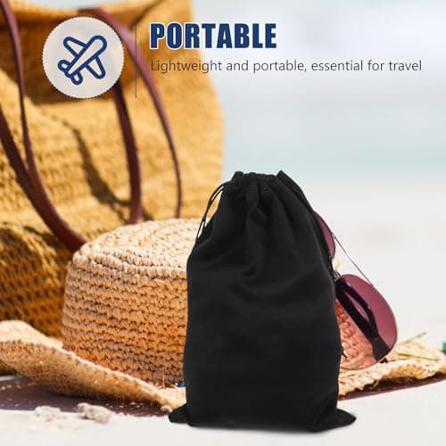 Ciieeo 10pcs Ski Goggle Bags Set Lightweight Synthetic Material Drawstring Pouches for Travel and Storage of Snow Goggles and Accessories with Adjustable Drawstring — view 3