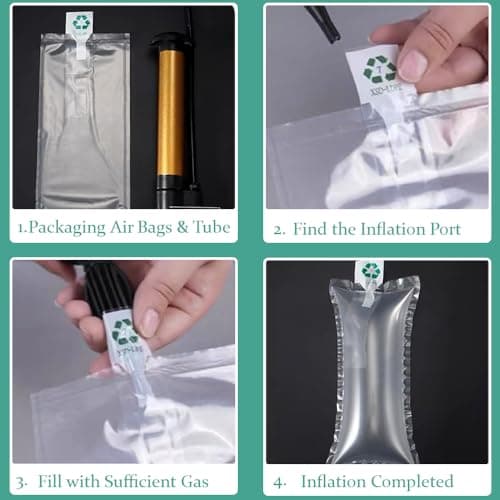 100 PCS Clear Packaging Air Bags 20x10cm Void Fill Packaging Filler — view 6