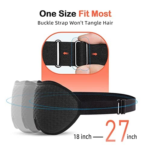 INNELO Sleep Mask 100% Blackout for Men Women, 3D Contoured Zero Pressure — view 6
