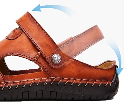 Summer Casual Adjustable Strap Shoes Walking Beach Travel Sandal Slipper Brown , 8 UK =41 EU — view 4