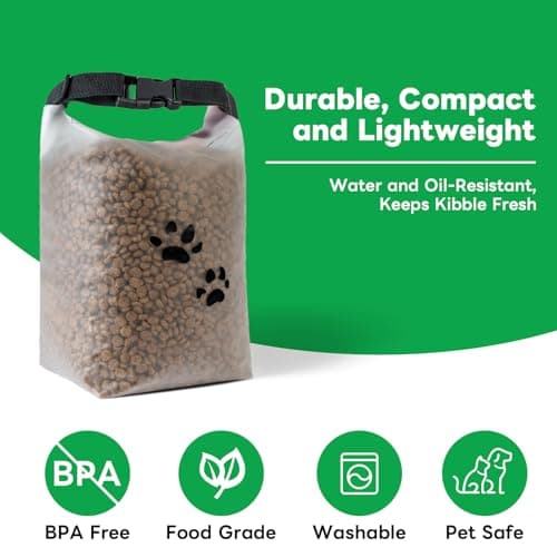 NursCare Dog Food Storage Bag with Roll-Top Closure, for Traveling, Camping, Boarding, 14 Cups, M. — view 4