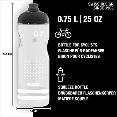Sigg - Soft Bike Water Bottle - Pulsar Transparent White - Squeezable - Dishwasher Safe - Lightweight - Leakproof - BPA Free - 0.75L — view 2
