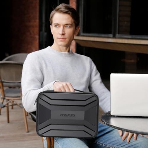 MOSISO 13-14 inch Laptop Hard Case,Waterproof Shockproof Bag, Black — view 6