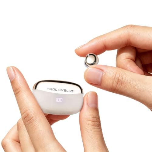 FADCAMELOS Aesthetic Upgraded Wireless Earbuds 2-in-1 with Day & Night Modes (Vintage Gold)