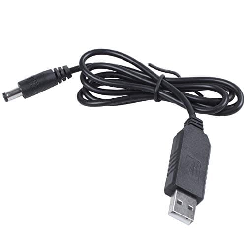 Qxckyag USB DC Converter Cable 5V to 12V 2.1x5.5mm 1M for Small Appliances