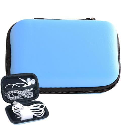 znainnoth Storage Pouch 12x8.5x4cm EVA Travel Case with Secure Zip Closure