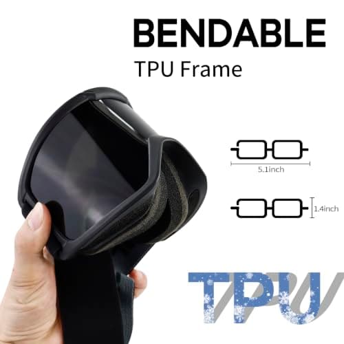 FMY Dirt Bike Goggles for Men Women, ATV Motocross Goggles with UV400 Windproof Comfort Fit for Motorcycle Road Riding — view 5