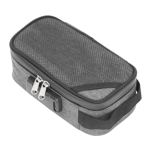 Odor Resistant Storage Bag, Code Lock Design Odor Resistant Suitcase Container Lightweight Multifunctional Easy to Use for Travel (Gray) — view 2