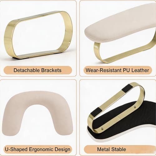 VOCOSTE Nail Arm Rest U Shaped Arm Rest for Nail Tech Nail Hand Rest — view 4