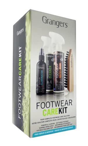 Grangers Footwear Care Kit | Complete Eco-responsible Cleaning and Waterproofing for all Outdoor Footwear | Walking | Hiking | Waterproof Kit
