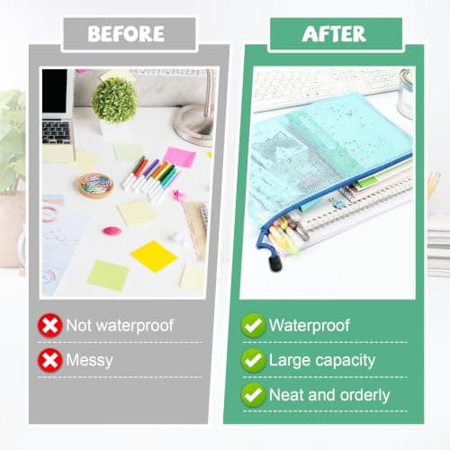 A4 Plastic Wallets File Folder Zip LockBags Document Wallet File Zipper Bag — view 5