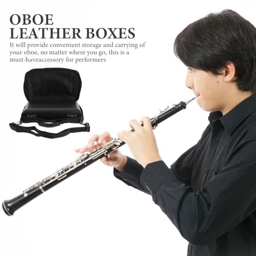 FUTUREORYY Portable Oboe Case Suitable for Travel and Performance High-end Appearance and Bag Set with Internal Slot Design, Black Pu and Canvas Material, Practical Protection for Oboe — view 6