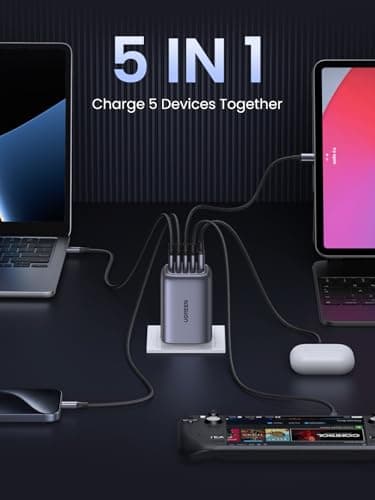 UGREEN USB C Charger 100W Nexode 5-Port GaN Fast Laptop Charger — view 3