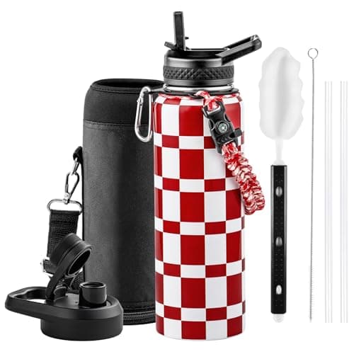 RAYMYLO 1.2L Insulated Water Bottle, Triple Wall Vacuum Stainless Steel