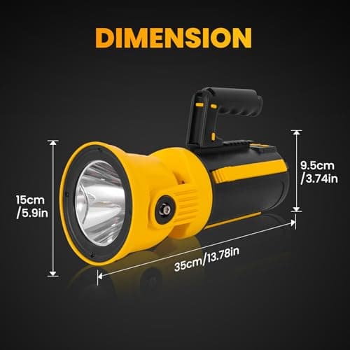 LETOUR Torch LED Super Bright Multifunction Flashlight 7 Modes Rechargeable Work Lights Camping Standard Torches Large Light Powerful USB for Outage,Outdoor — view 4
