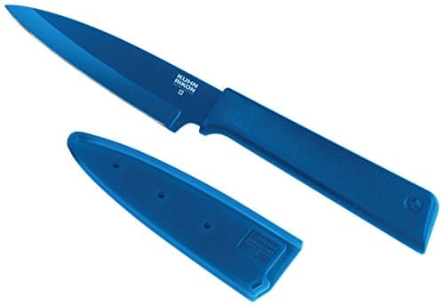 Kuhn Rikon 26603 Colori+ Non-Stick Paring Knife, Blue, Stainless Steel, 4"