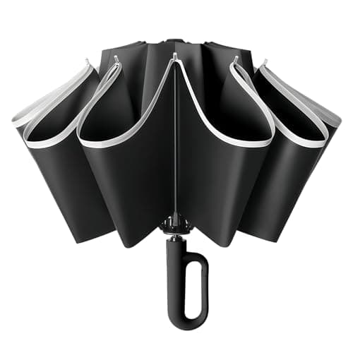 Vesavifaka Auto Open Close Umbrella Windproof Strong - Ultra Light Compact Travel & Backpack Size for Women and Men, UPF 50+ Eco-Friendly Sun Protection Rain Umbrella with UV Defense