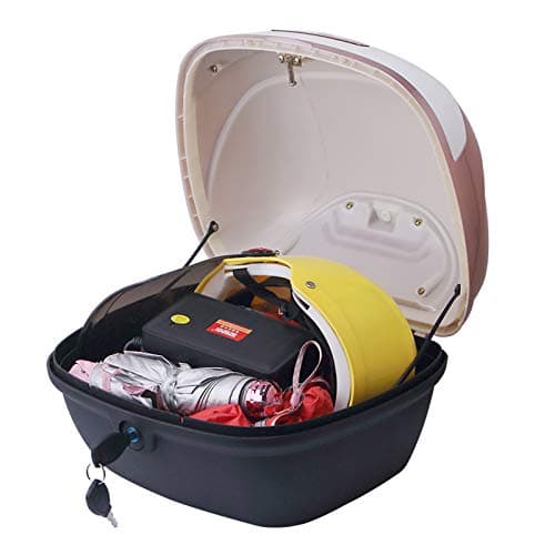 ZXCASDF Motorcycle Trunk Motorcycle Rear Travel Bag, Weather Resistant Heavy Duty Tail Bag Tail Trunk, Water Proof Luggage Bag Backpack,rose gold — view 2