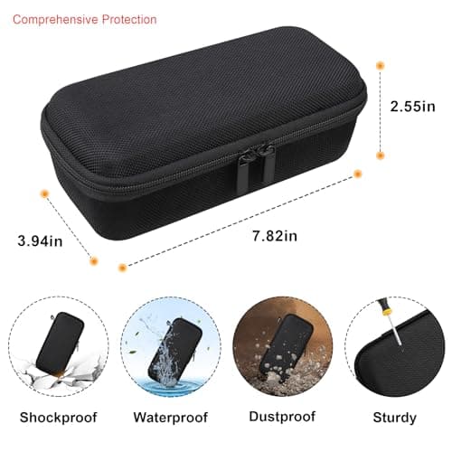 Elonbo Carrying Case for Garmin Xero C1 Pro Ballistic Precision Chronograph, Range Shooting Chronograph Travel Bag, Xero C1 Pro Chronograph Cover Holder, Pocket Fits Charging Adapters Tripod, Black — view 3