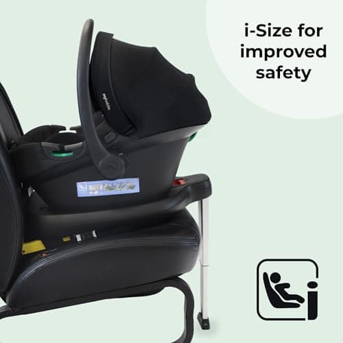 My Babiie MBCS02 SE i-Size Baby Car Seat - 40-87cm (Birth to 15 Months Approx.), R129, Group 0+, Lightweight Infant Carrier, Large Canopy, Newborn Insert, Adjustable Headrest - Black SE — view 4
