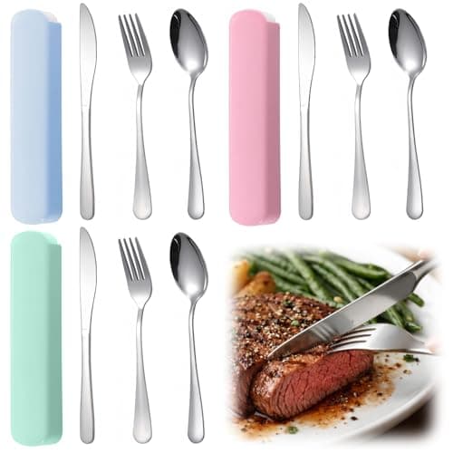 12 PCS Travel Cutlery Set with Case