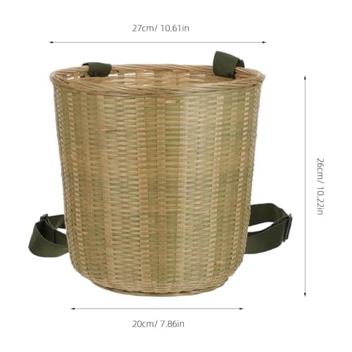Bamboo Picnic Basket Backpack with Dual Straps for Travel — view 2