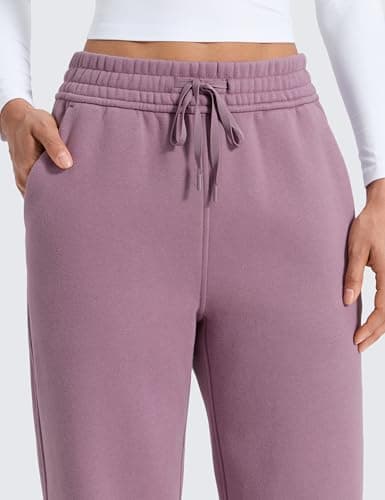 CRZ YOGA Fleece Lined Sweatpants 30" Light Lavender 10 — view 4
