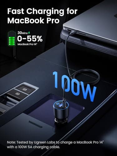 UGREEN 130W Car Charger USB C Fast Charger PD3.0 QC4.0 PPS Fast Charging — view 4