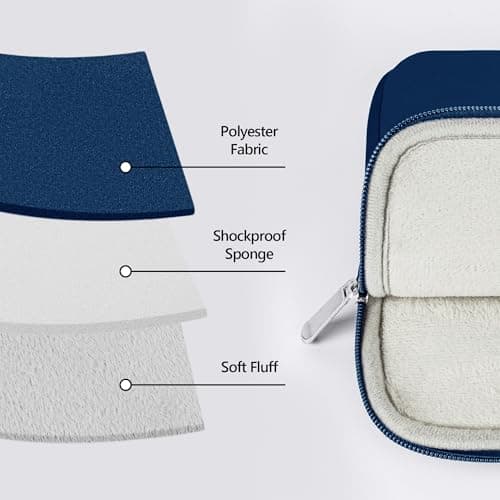 BAAGOAZ Laptop Case 14 Inch Protective Sleeve with Front Pocket, Navy Blue — view 3