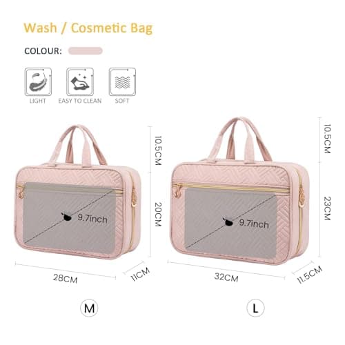 LOVEVOOK Toiletry Bag Hanging for Women, Travel Wash Toiletries Makeup Bags — view 2